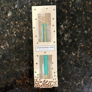 Monogram Pen with Gold Accents